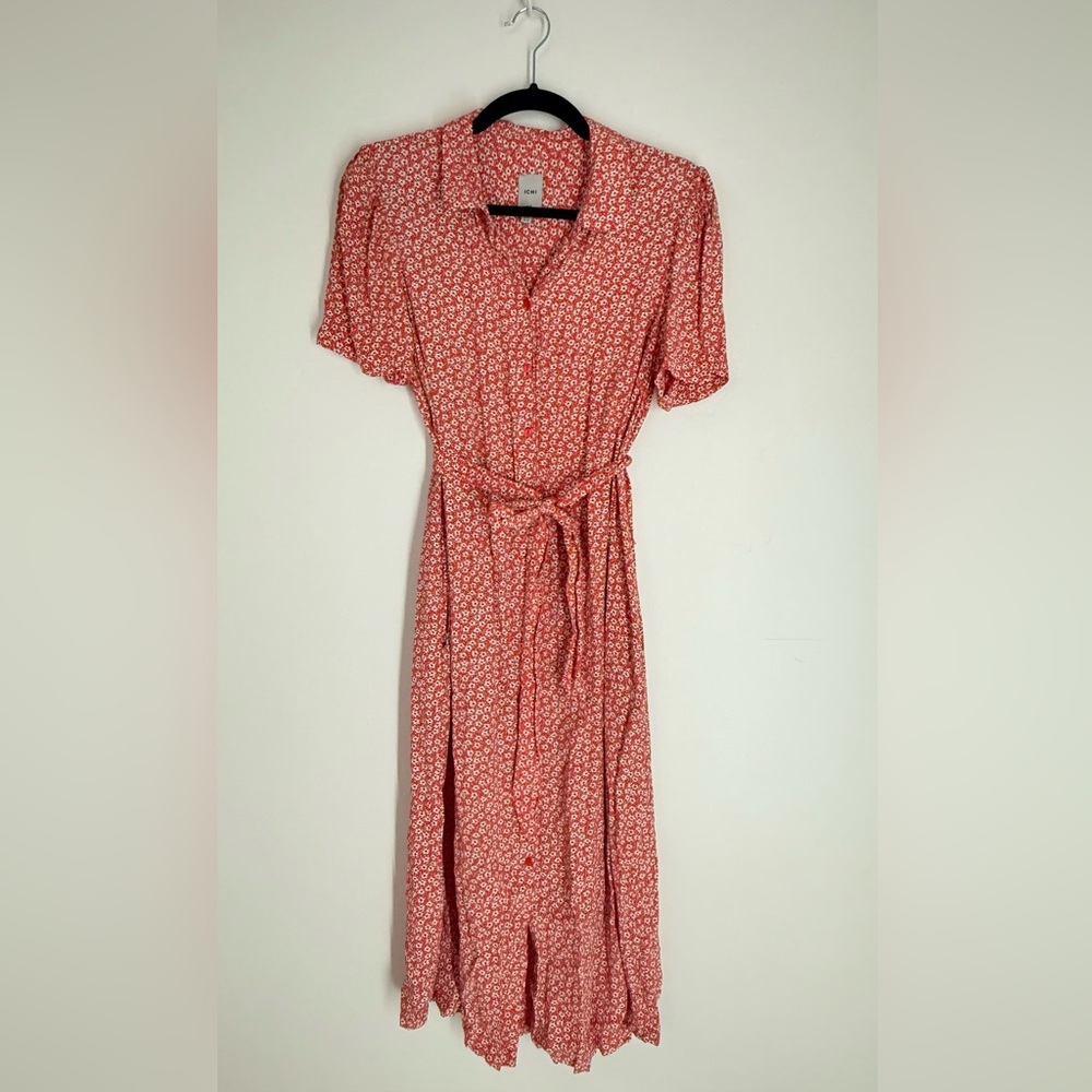 ICHI Floral Midi Dress | Soft Drapey Fabric | EU 40 (Fits M/L)